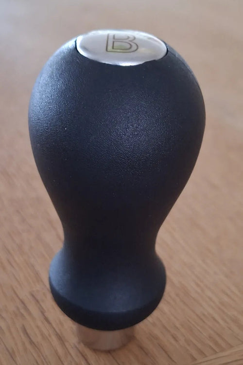 Bassoli Kunststoff-Raspelgriff in Schwarz auf In einer Nahaufnahme. 