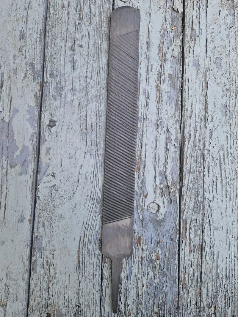 Nahaufnahme der aggressiven und scharfen Zähne auf der groben Seite der Gobarhuf Profi Raspel Blade 14 für maximalen Hornabtrag.